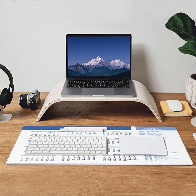 2026 Calendar Mouse Pad Large, Calendar with Holiday Large Big Gaming Mouse Pad Desk Pad, Mousepad with Non-Slip Rubber Base, Extended XXL Mouse Mat for Computer Laptop Office Accessories