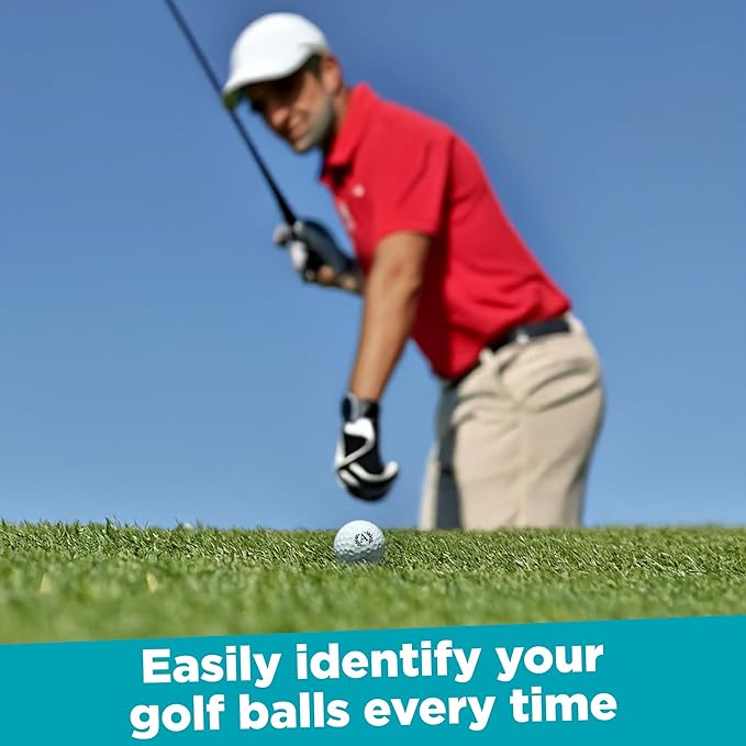Personalized Golf Ball Marker Stamp with TiteSeal™ Technology - Many Designs to Choose - Gold Case