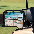 Beach Golf Cart Rear Seat Organizer Foldable Storage Bag for Club Car, Wheelchair and Walker