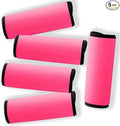 Neoprene Luggage Handle Wraps for Traveling Bright Color Luggage Tags|Handle Wraps|Handle Covers (Pink 01)