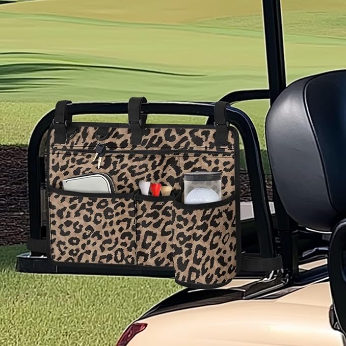 Golf Cart Rear Seat Organizer Storage Bag Large Capacity Golf Cart Accessory for Club Car, Wheelchair and Walker