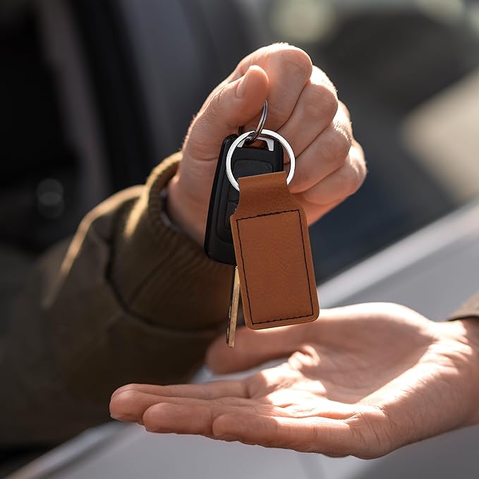 LaserGram Rectangle Keychain, Disc Golf, Personalized Engraving Included