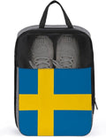 Reusable Portable Shoe Bag Sweden Flag Travel Shoe Bags for Storage and Packing Dust-Proof Sneaker Bag