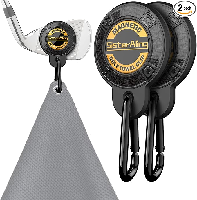 Magnetic Clip for Golf Towel,Removable Industrial Magnetic Accessories Design for Strong Hold to Golf Carts or Clubs