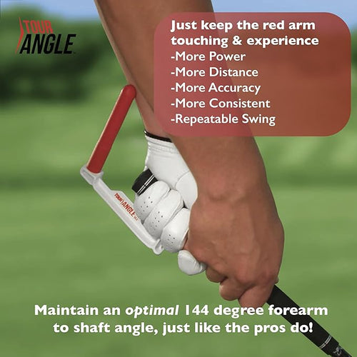 144 Golf Swing Training Aid - Golf Wrist Hinge Trainer - Corrects Posture & Stance - Improves Power & Distance - Helps Golf Club Grip - Eliminates Casting & Chipping Yips