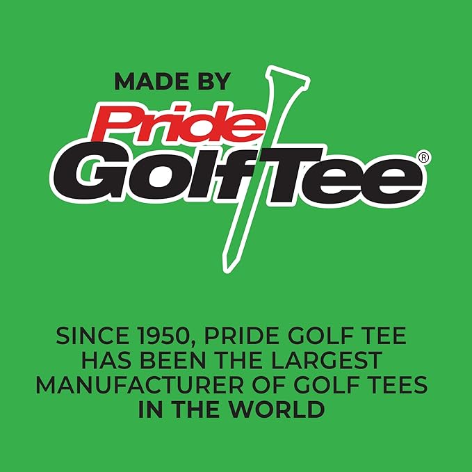PrideSports PTS Wood Golf Tees | 175 Count, 2-3/4 Inch | #1 Wood Tee on Tour | Best for Drivers & Woods