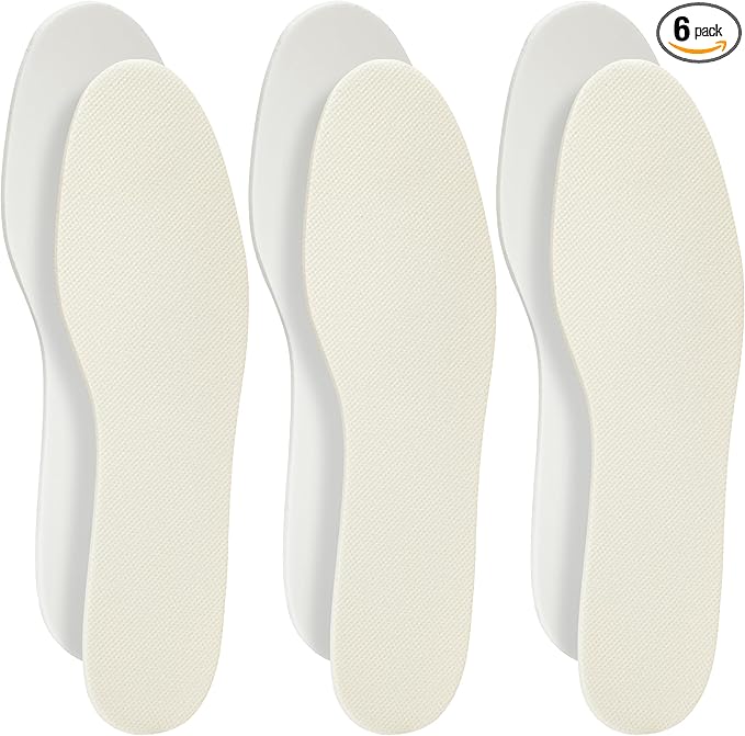 Shoe Filler Insert - Full Length Daily Latex Foam Shoe Inserts, Shoe Insoles for Shoes That are Too Big, 3 Pairs (EU 40, US Women 10 Men 7)