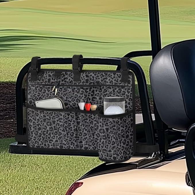Fashion Golf Cart Rear Seat Organizer Lightweight Storage Bag Accessories for Club Car, Wheelchair and Walker