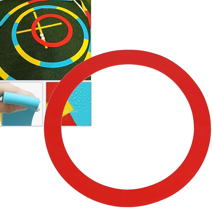 Golf Target Circle, Golf Training Aid Golf Targetss, Golfs Practice Target Rings Ultra Thin Silicone Vibrant Targetss Indicator Golfs Targetsss Circle for Golfss Training