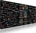 Wknoon. Extra Large Gaming & Office Mouse Pad (31.5" x 11.8") – Math Science Inspirational Quote Colorful Formulas Slide Design, Premium Anti-Slip XXL Desk Mat with Durable Stitched Edges
