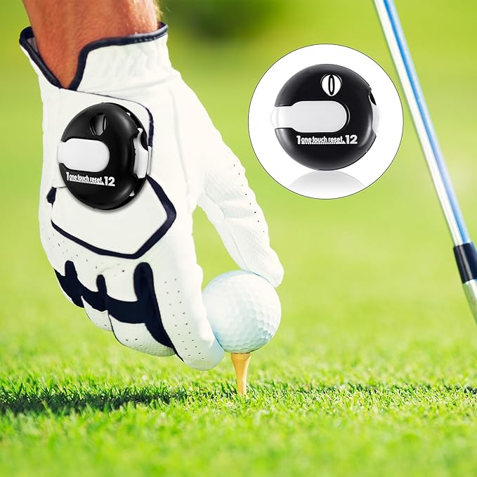 Frienda Golf Score Counter Mini Golf Stroke Counter with One Touch Reset and Simple Attachment to Scorekeeper Glove in