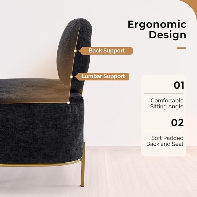 OmySalon Waiting Room Bench with Back, 55.1" Office Guest Chair, Chenille Fabric Reception Seating, Lobby Bench for Beauty Salon Barbershop Airport Bank Hall Room Conference
