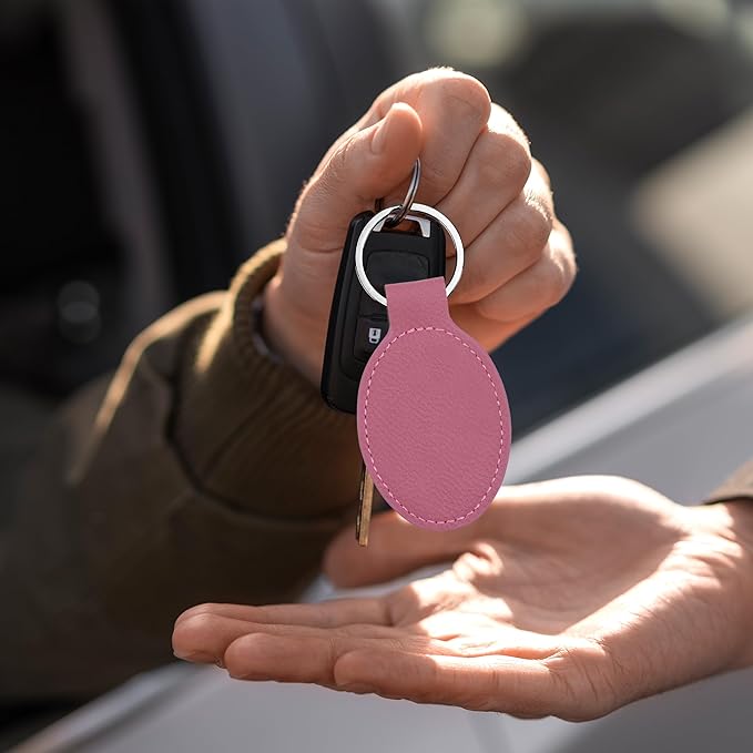 LaserGram Oval Keychain, Disc Golf, Personalized Engraving Included