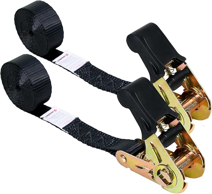 Endless Retractable Ratchet Straps 1650 lb Break Strength 1" x 14 Ft (No Hooks) Tie Down Strap Rope Travel Trailer/RV Motorcycle,Car Cargo Ropes for tieing up Stuff,Case,Water Tank to Roof Rack,Trees