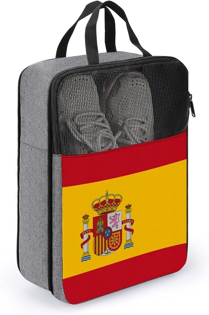 Golf Shoe Dust Bags for Man and Women Spain Flag Travel Shoe Bag Holds 1 Pair of Shoes Portable Sneaker Bags
