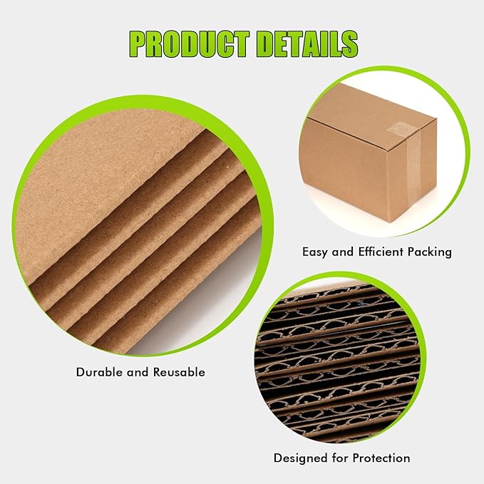 6x6x48 Inch Tall Corrugated Cardboard Boxes 15 Pack, 6"L x 6"W x 48"H Golf Club Shipping Boxes - Shipping, Moving, Packaging, Mailing, Storage Box for Home or Business