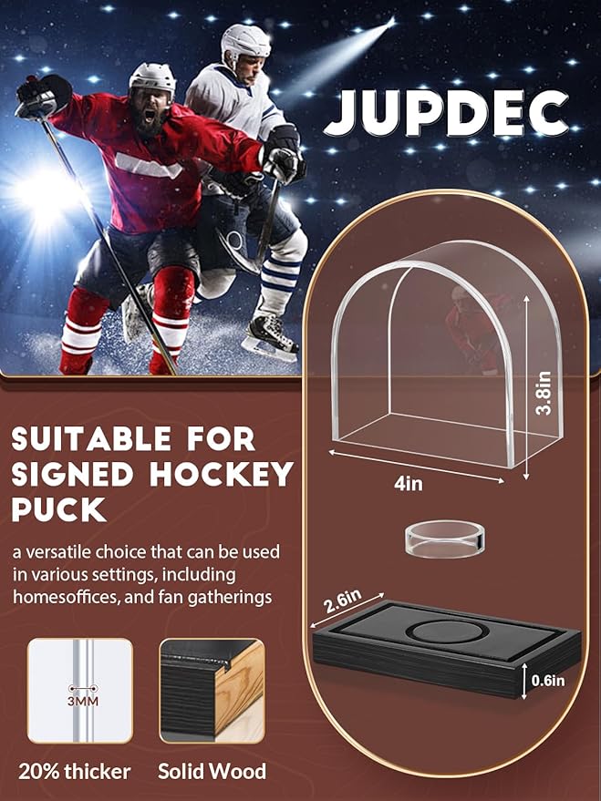 Hockey Puck Display case Acrylic Black