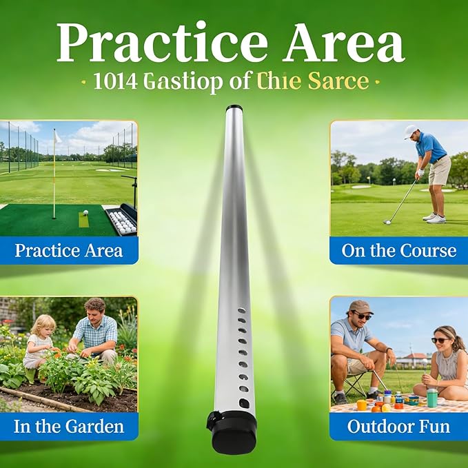 Golf Ball Retriever Tube, Aluminium Alloy, Holds 23 Balls, Picker for Outdoor Use - No More Bending Over, Easy Press Collection, Durable Practice Accessory
