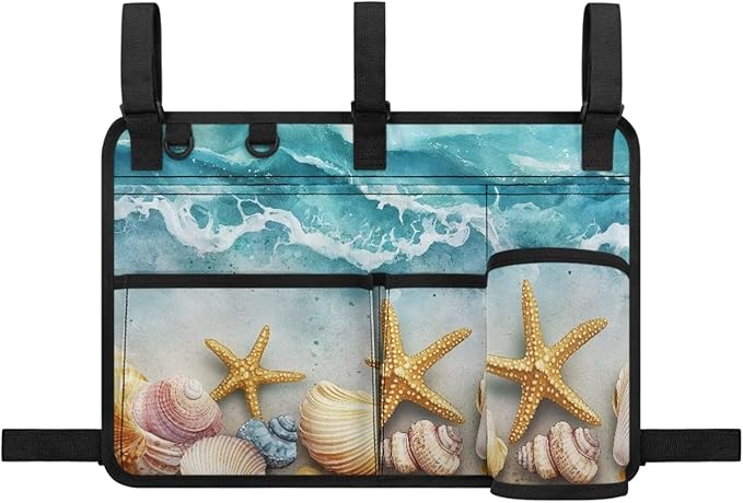 Beach Golf Cart Rear Seat Organizer Foldable Storage Bag for Club Car, Wheelchair and Walker