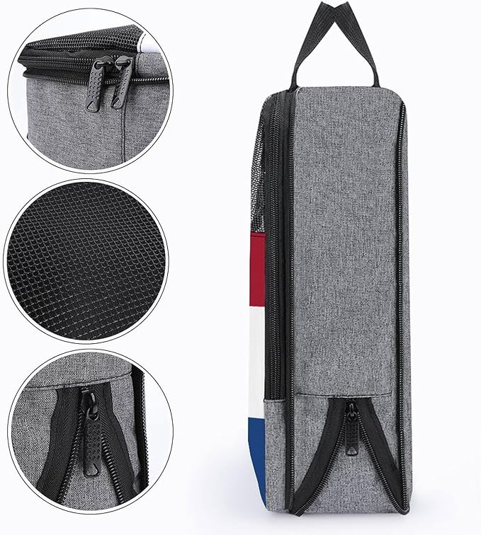 Travel Shoe Organizer with Zipper Closure Portable Shoe Packing Storage Bag Sport Sneaker Bags (Netherlands Flag)