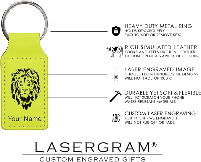 LaserGram Rectangle Keychain, Golfer Golfing, Personalized Engraving Included
