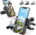 2-in-1 Golf Cart Phone Holder Mount[Magnetic Base&Vise Clamp] Compatible with All 4.5-7" Smartphones (iPhone/Galaxy/Google).Universal Fit for Golf Accessories,EZGO/Club Cars/Yamaha/Golf Cart