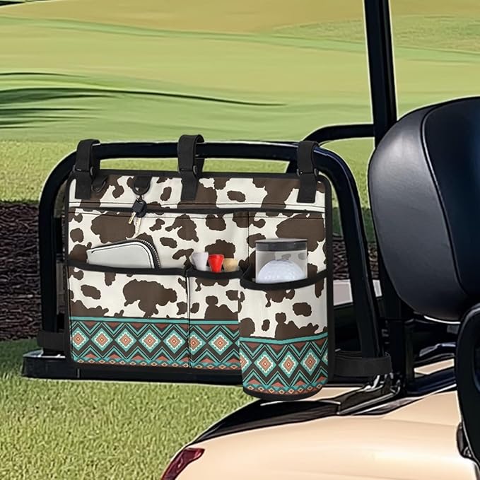 Golf Cart Rear Seat Organizer Storage Bag Large Capacity Golf Cart Accessory for Club Car, Wheelchair and Walker