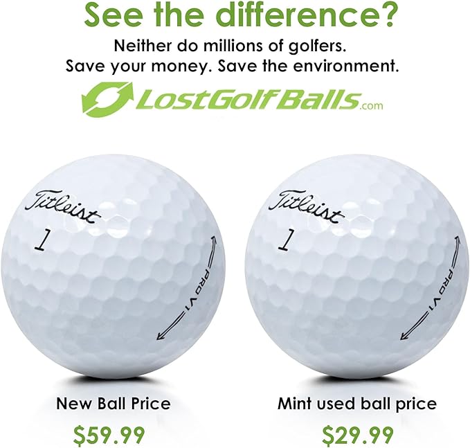 LostGolfBalls - Titleist Pro V1x Golf Balls in Good Condition, AAA Quality, Recycled Used Golf Balls, On The #1 Ball in Golf, White