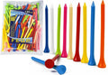 Golf Tees Professional Durable Natrual Wooden Golf Tees 3-1/4" -Pack of 120 Bulk, Multiple Colors Mix of Colours,Biodegradable Wood Golf Tees,Reduce Friction Side Spin More Stable 3-1/4 inch