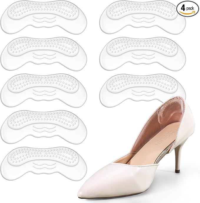 Heel Pads for Shoes That are Too Big: Heel Protectors for Loose Shoes - Stop Heel Pain - Heel Blisters(4 Pairs)