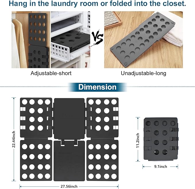 Shirt Folder Board Adult Clothes Folding Board tshirt Folding Helper Durable Plastic Laundry Folders One for Multiple Sizes Quickly Standardize the Folding of Clothing