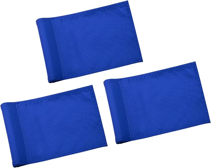 KINGTOP Solid Golf Flag All 8x6 Inch - 420D Nylon, Tube Inserted - Mini Putting Green Flags for Backyard Practice