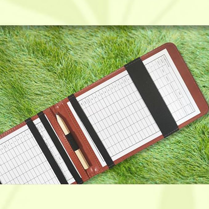 Golf Scorecard Holder,Portable Score Display Notebook for Practice Training Indoor Home Backyard Sports Club Recreation Competition Entertainment Simulation