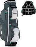 Tangkula Golf Cart Bag with 14 Way Top Dividers, Lightweight Golf Cart Bag with Shoulder Strap, 7 Zippered Pocket, Cooler Bag & Valuable Pocket, Portable Golf Club Bag with Rain Hood/Dust Cover