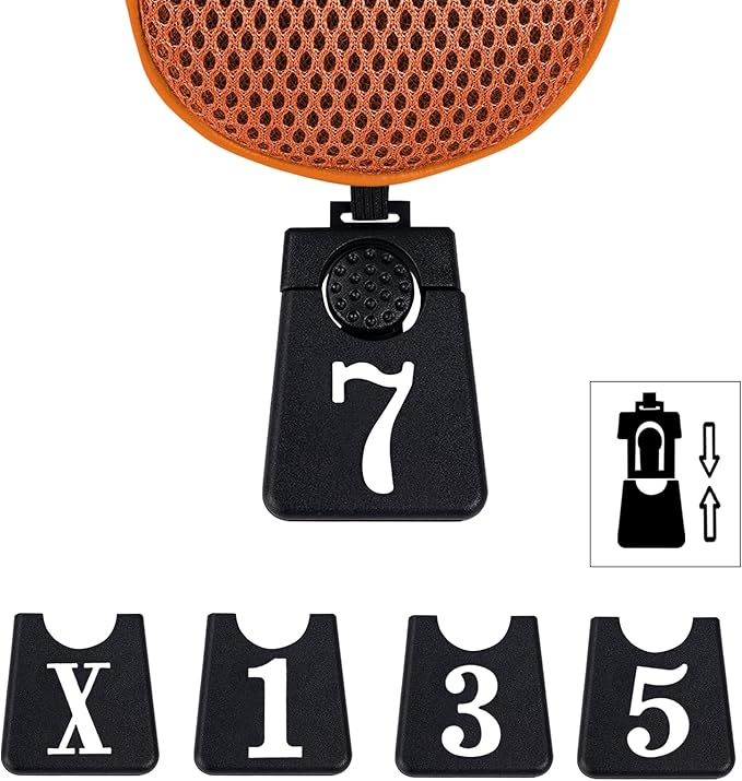 Andux 3pcs/Set Golf 460cc Driver Wood Club Head Covers Long Neck with No. Tags