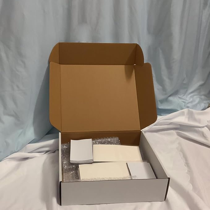 11x10x3 Inches White Shipping Boxes Set of 25，Cardboard Boxes Recyclable Corrugated Boxes Mailers for Small Business, Transporting, Packaging Storage Boxes and Craft Gifts Giving Products Box