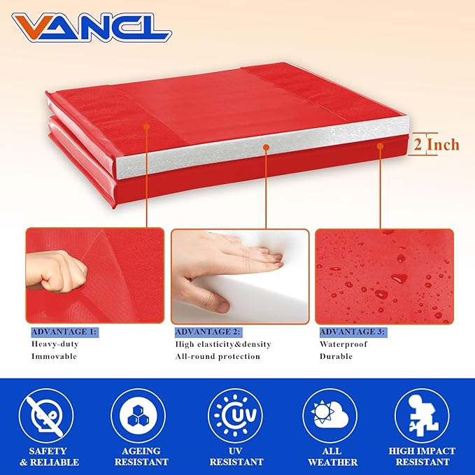 Gym Padding Wall Mount Protection Pad Wall Mats for Gym Padding 2" Thick Foam Gym Pads for Safety Wall Padding, Waterproof Durable Wall Padding for Kids Colorful Wall Pad