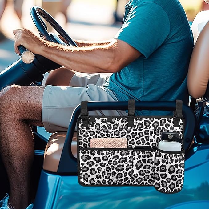 Golf Cart Rear Seat Organizer Storage Bag Large Capacity Golf Cart Accessory for Club Car, Wheelchair and Walker