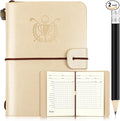 Yexiya Golf Scorecard Book with Pencil Leather Golf Journal Scorecard Holder Accessories Notebook Log Book Pocket Scorebook Gifts for Men Golfers, Sports and Outdoor Club Accessories