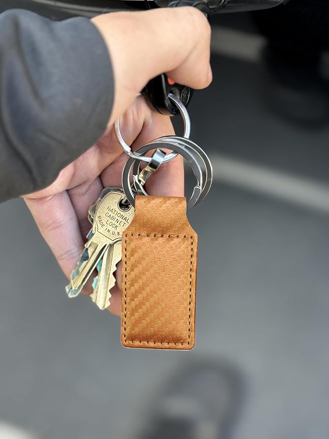LaserGram Rectangle Keychain, Coat of Arms Germany, Personalized Engraving Included (Carbon Fiber Bronze)