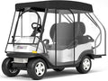 Rosefray Golf Cart Enclosure - 2+2 Drivable Rain Cover for Short Roof 58" EZGO, Club Car - Durable Door Zipper, 4-Sided Clear Windows (4 Seater)