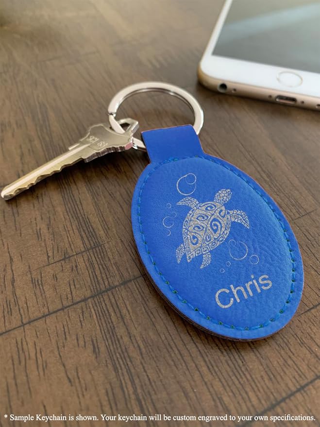 LaserGram Oval Keychain, Water Polo, Personalized Engraving Included