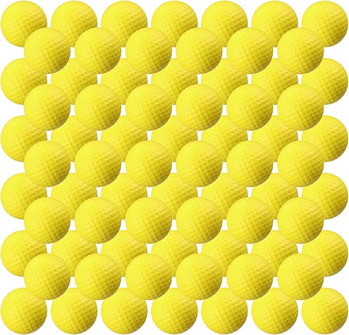 Junkin 80 Pcs Foam Golf Balls Rubber Practice Balls Realistic Feel and Flight Sport Training for Indoor or Outdoor Backyard Golf Training