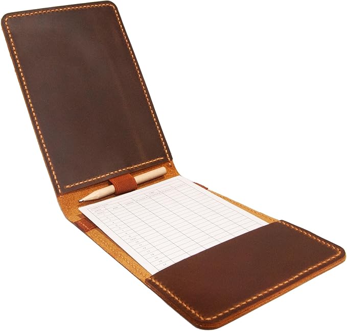 Personalized Leather Golf Scorecard & Yardage Book Holder, Personalized Golf Gift, Yardage Book Holder, Gifts for Dad, Gifts for Golfers