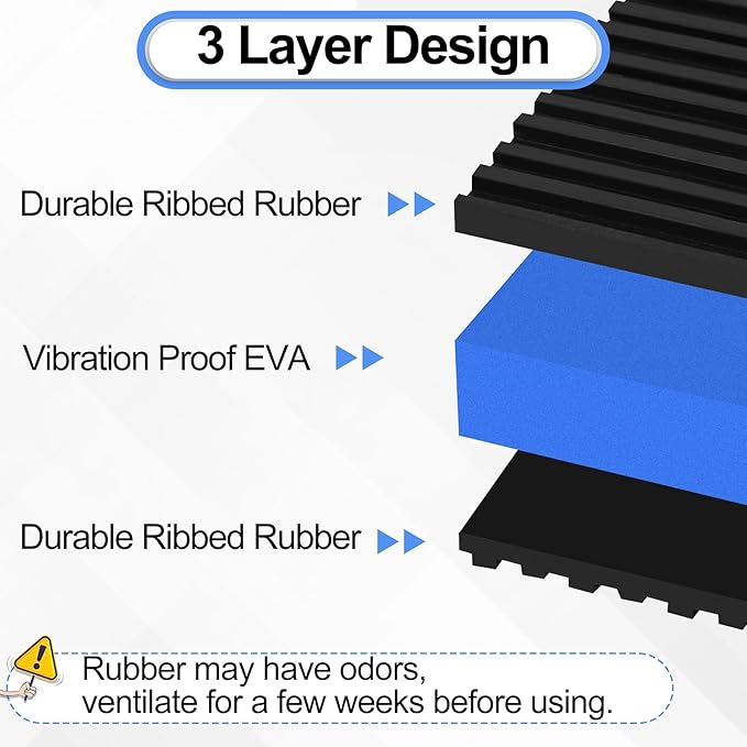 16 Pack Anti Vibration Pads for Washing Machine 4"x4"x7/8", Sound Isolation Vibrating Pad Ribbed Rubber Damping Mat EVA Center for Air Compressors, Conditioner, Treadmill, HVAC Washer Dryer