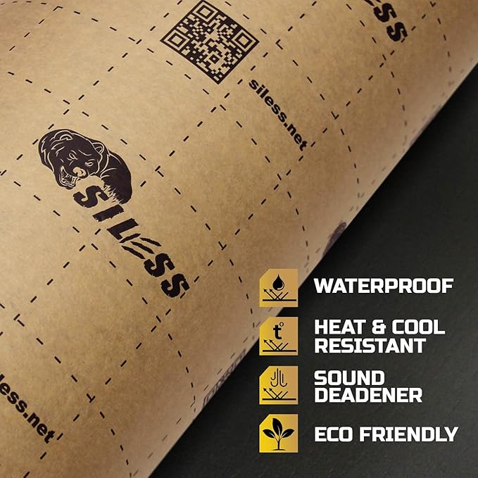Siless Liner 157 (4 mm) mil 36 sqft Car Sound Deadening Closed Cell Foam & Heat Insulation mat - PE Foam Sound Deadener Material & Heat Barrier
