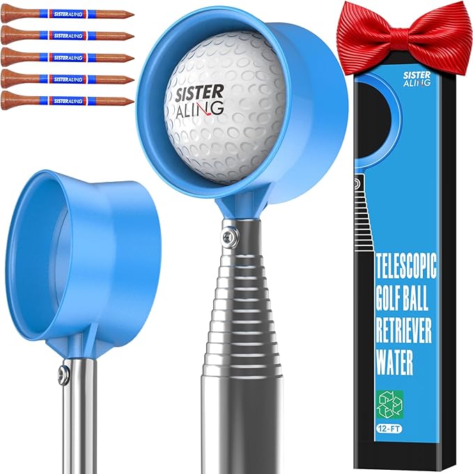 9ft/12ft Water Telescopic Golf Ball Retriever，Classic and Durable Stainless Steel Picker Upper, The Best Accessory Gift for Men and Women Golfers.