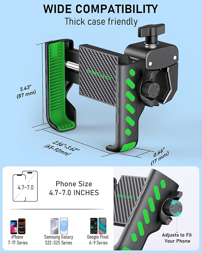 Golf Cart Phone Holder Mount, Golf Cart Accessories Essential Gift for Golfers Men Women, Fits EZGO Club Car Yamaha, Phone Caddy for iPhone Galaxy Pixel, 2025 Stocking Stuffers, for Men