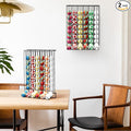 Vrisa Golf Ball Display Rack Wall Mount Display Case Tabletop Metal Holder - Steel Golf Ball Organizer Storage Stand for 60 Balls Each, Black