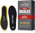 VKTRY Gold for Cleated Shoes - Carbon Fiber Performance Insoles Customized Athletic Inserts for Football, Baseball, Soccer, Golf, Lax & More | Run Fast, Jump High, US M10-10.5, W12-12.5, 171-220lb